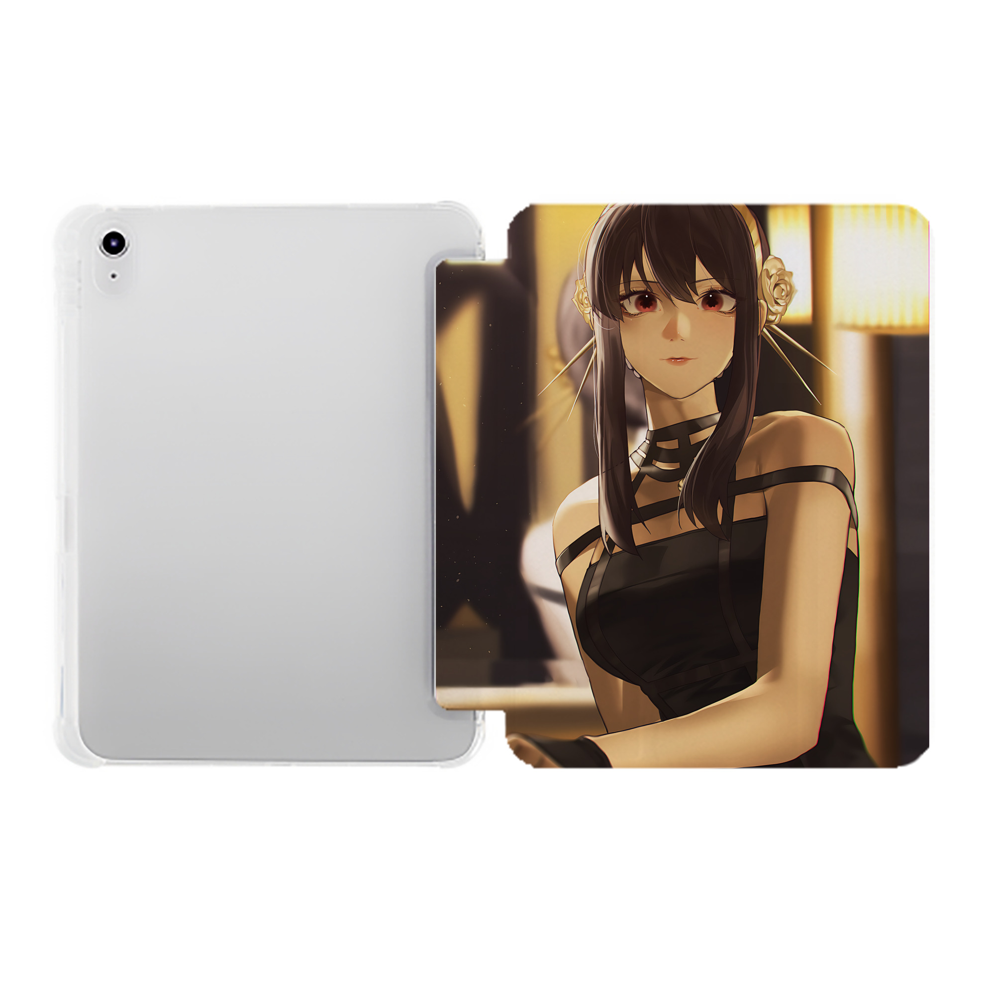 （画像用） SPY×FAMILY间谍家家酒 IPad ケース ペン収納付き 三つ折りスタンド PUレザー×シリコン 対応機種9.5/10.5/10.9インチ